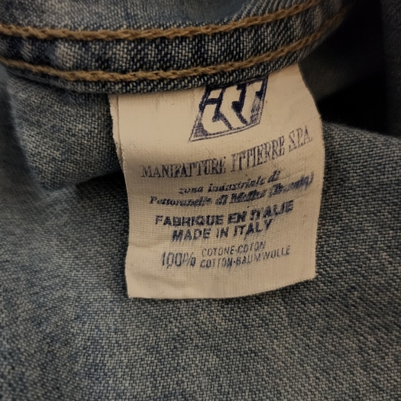 Vintage x 90s Versace Jean Couture Denim Button Down Shirt - Picture 11 of 14